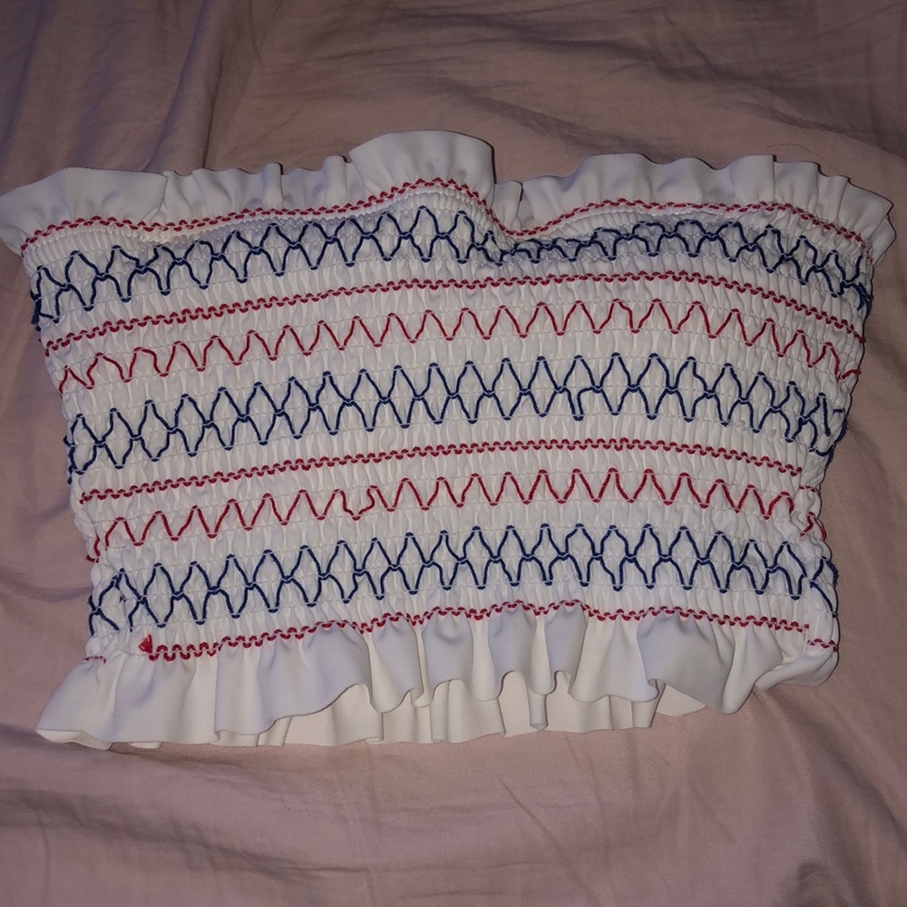 bandeau/tube top swim suit top!